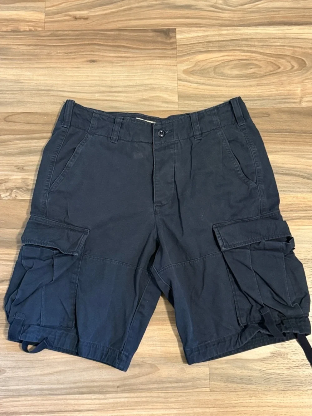 Abercrombie Fitch Cargo Shorts Men’s Sz 30 Chino Navy Cotton